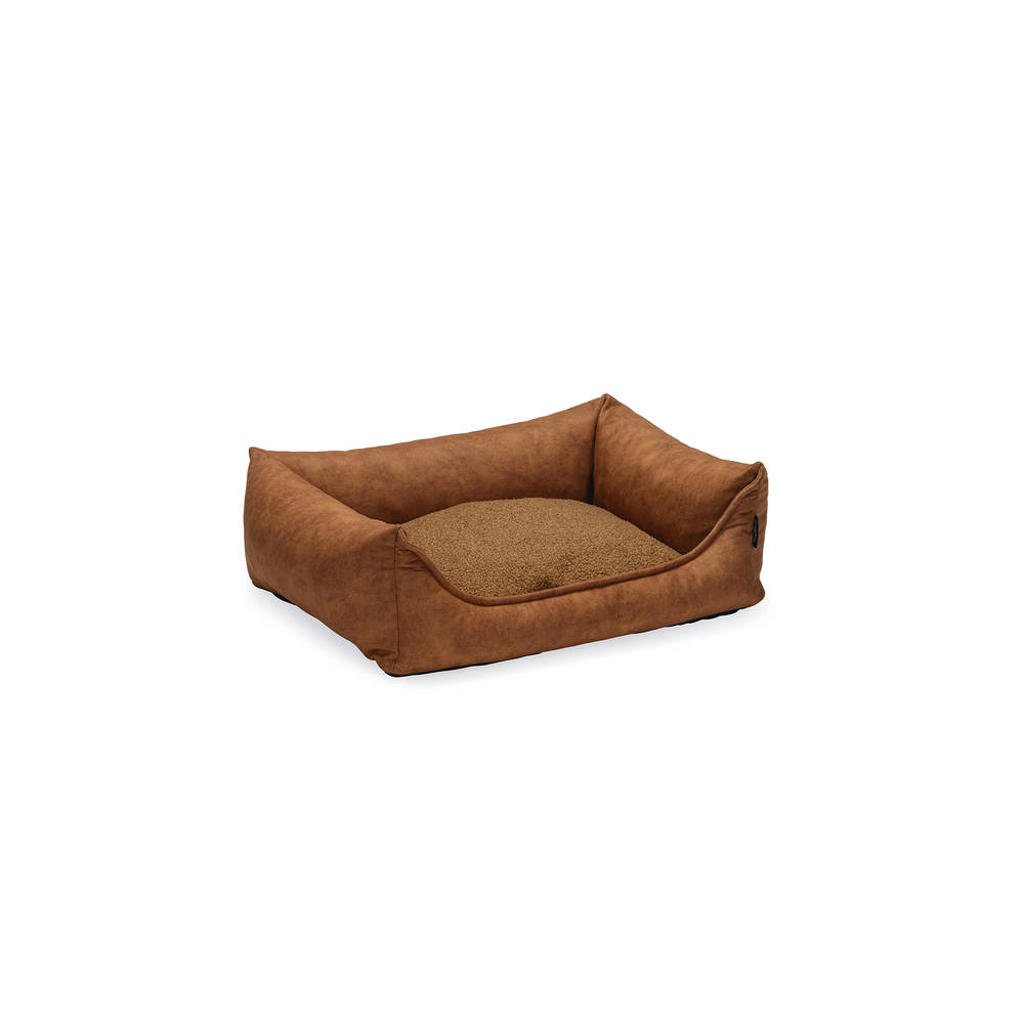 Beeztees orthopedische lederlook hondenmand Lua cognac (70x50 cm)