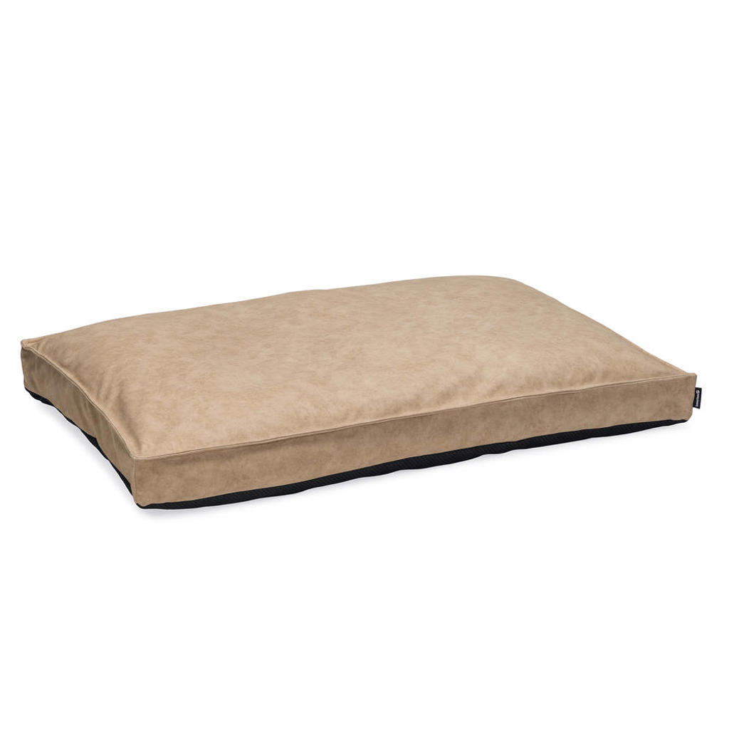 Beeztees orthopedisch lederlook hondenkussen Lua beige (120x80 cm)