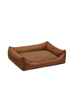 orthopedische lederlook hondenmand Lua cognac (100x80 cm)