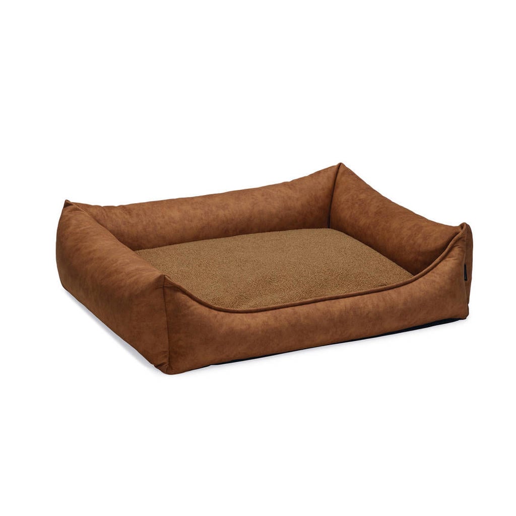 Beeztees orthopedische lederlook hondenmand Lua cognac (100x80 cm)