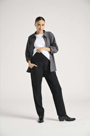 regular high waist zwangerschaps casual broek zwart