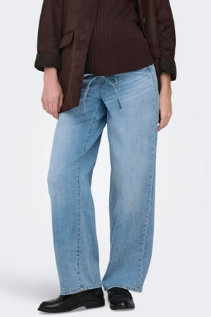 OLMGIANNA high waist zwangerschaps straight leg jeans light blue denim