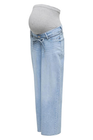OLMGIANNA high waist zwangerschaps straight leg jeans light blue denim