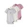 NAME IT BABY romper - lila/ecru/roze (set van 3)