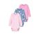 NAME IT BABY romper - lichtroze/blauw/roze (set van 3)