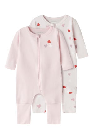 pyjama - roze/lichtroze (set van 2)