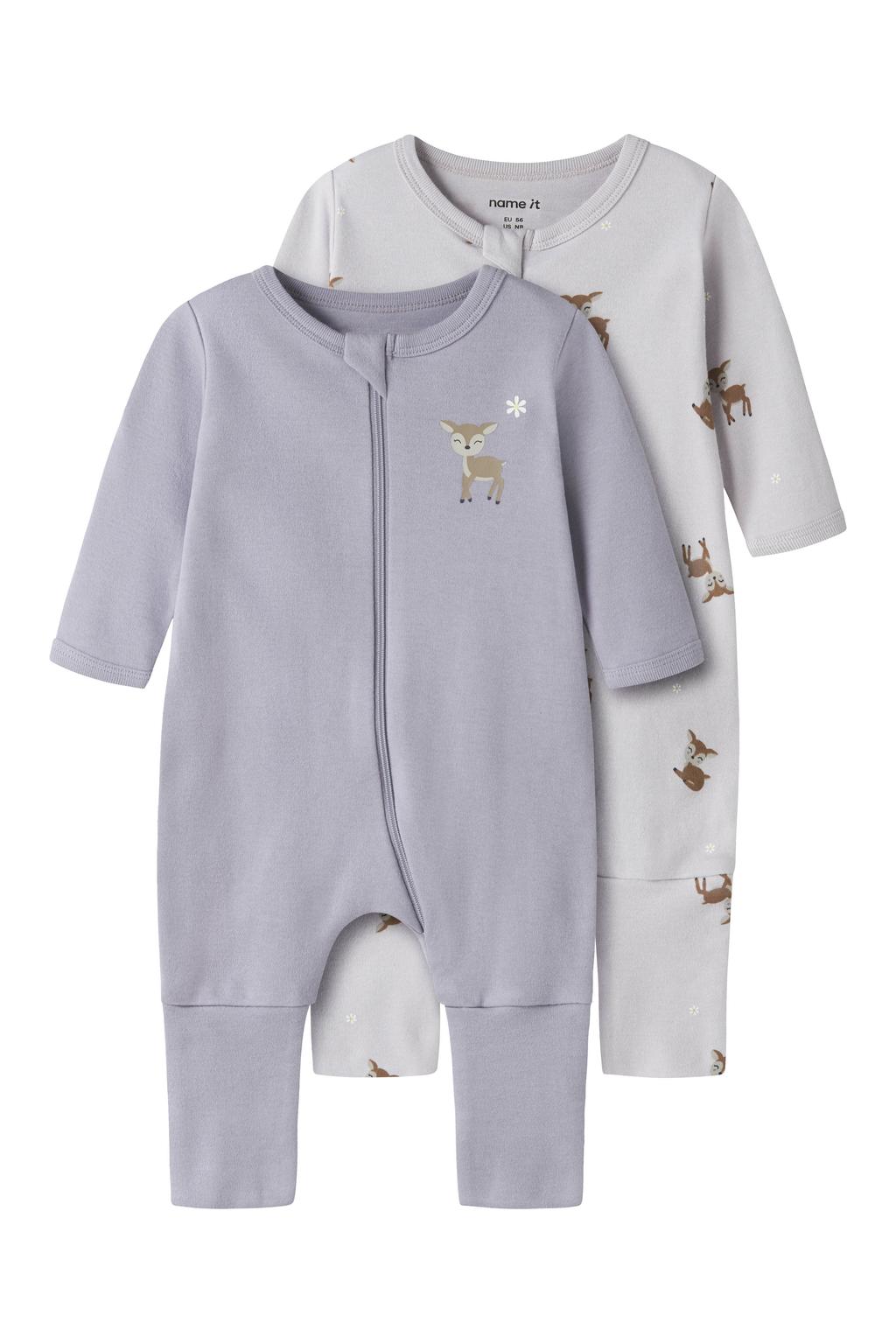NAME IT BABY pyjama - s/lichtpaars (set van 2 paar)