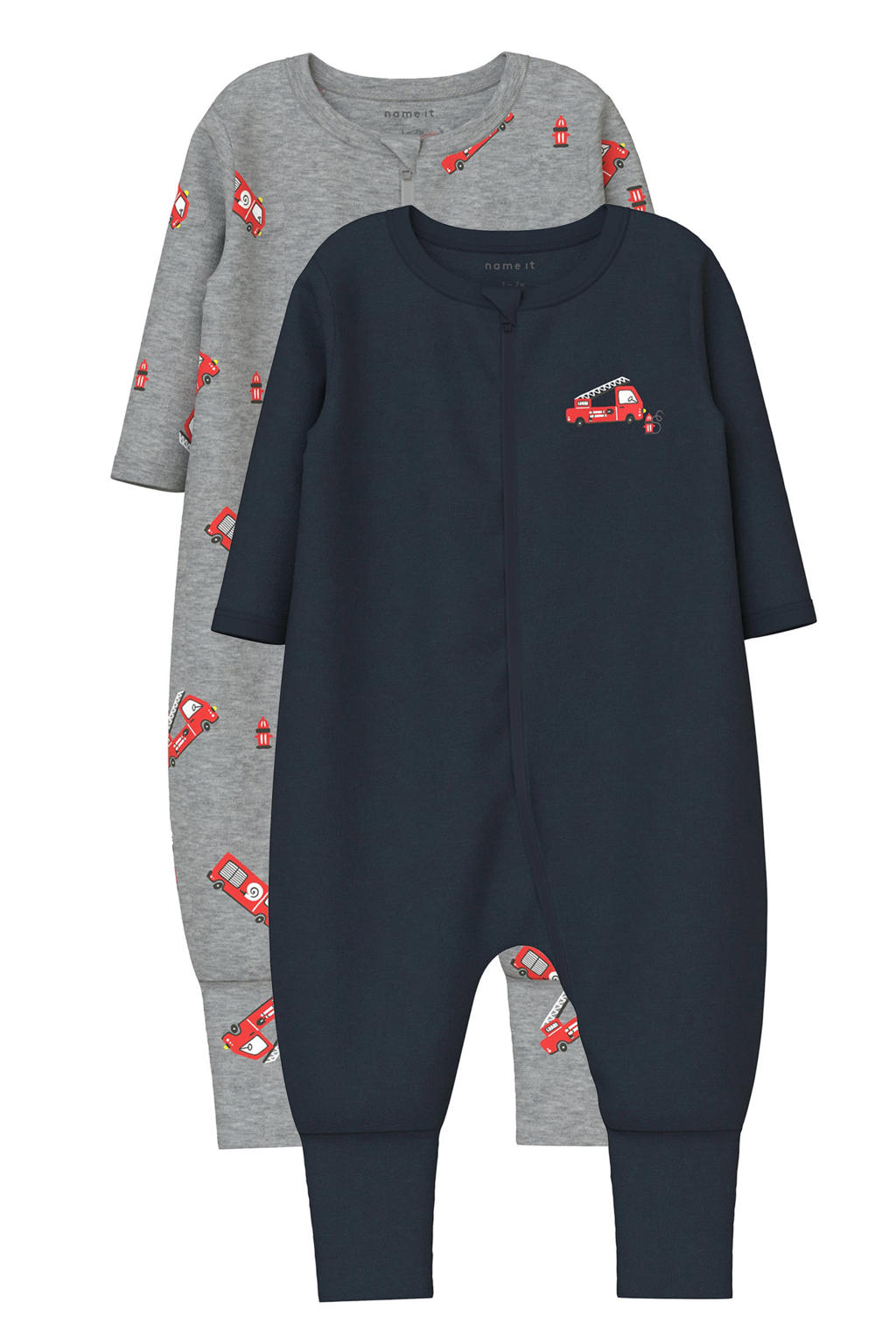 NAME IT BABY pyjama - donkerblauw/grijs (set van 2)