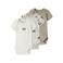 NAME IT BABY romper - ecru/grijs/groen (set van 3)