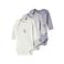 NAME IT BABY romper - ecru/paars/lichtpaars (set van 3)