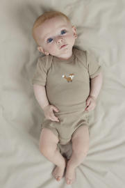 thumbnail: NAME IT BABY romper - bruin/groen/grijs (set van 3)