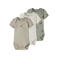 NAME IT BABY romper - bruin/groen/grijs (set van 3)
