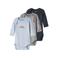NAME IT BABY romper - blauw/grijs/donkerblauw (set van 3)
