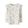 LIL' ATELIER MINI aansluitend gebloemde longsleeve met ruches - ecru