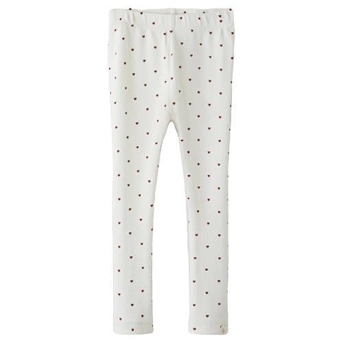 LIL' ATELIER MINI slim casual broek met hartjes afbeelding
