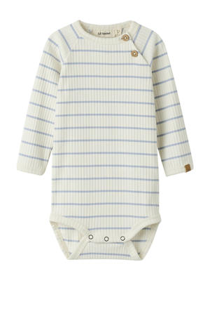 romper gestreept ecru/blauw