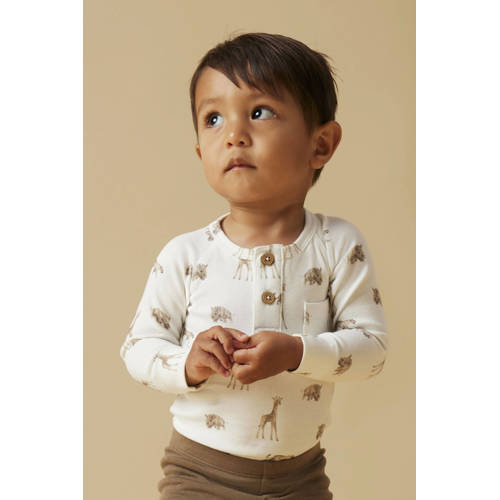 LIL' ATELIER BABY romper met all over print wit afbeelding