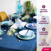 thumbnail: Cookinglife Serviesset Delice Blauw 18-delig / 6 personen - 6 dinerborden, 6 diepe borden en 6 ontbijtborden