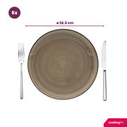 thumbnail: Cookinglife Cookinglife Serviesset Delice Grijs 18-delig / 6 personen - 6 dinerborden, 6 diepe borden en 6 ontbijtborden