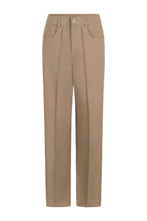 straight regular waist broek camel