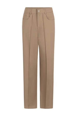 straight regular waist broek camel
