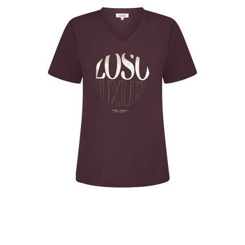 Zoso travelstof T-shirt donkerrood afbeelding