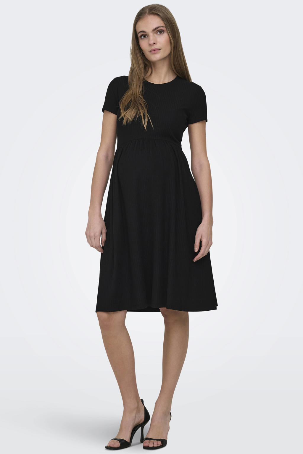 ONLY MATERNITY zwangerschaps midi jurk zwart