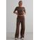 Aim'n sportbroek Ease Ribbed bruin