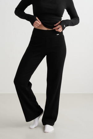 sportbroek Ribbed zwart