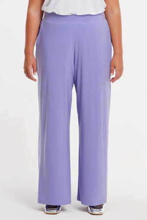 wide leg high waist broek lila