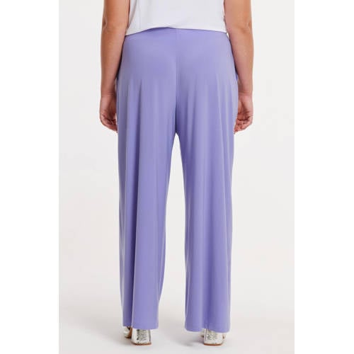YOEK wide leg high waist broek lila afbeelding