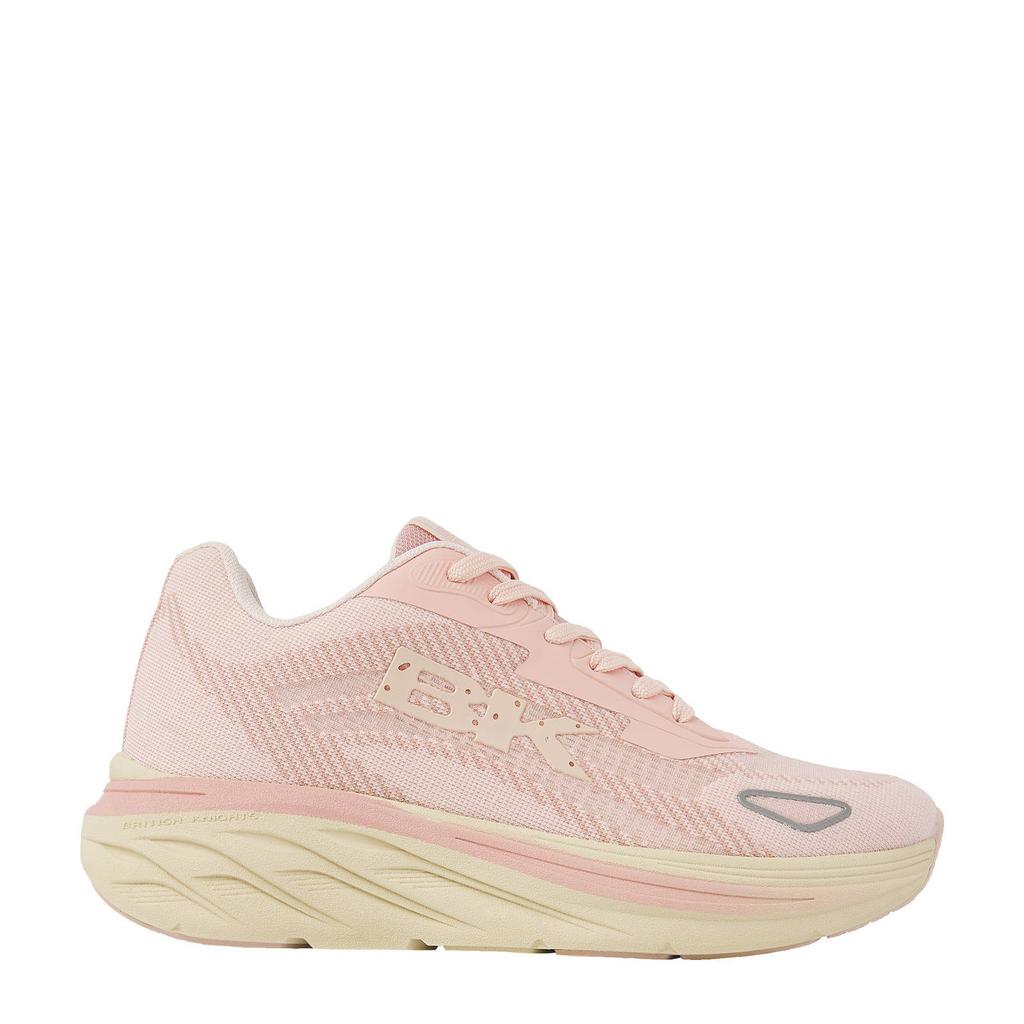 Lichtroze dames British Knights Surge chunky sneakers van 90% b-knit/10% tpu met veters