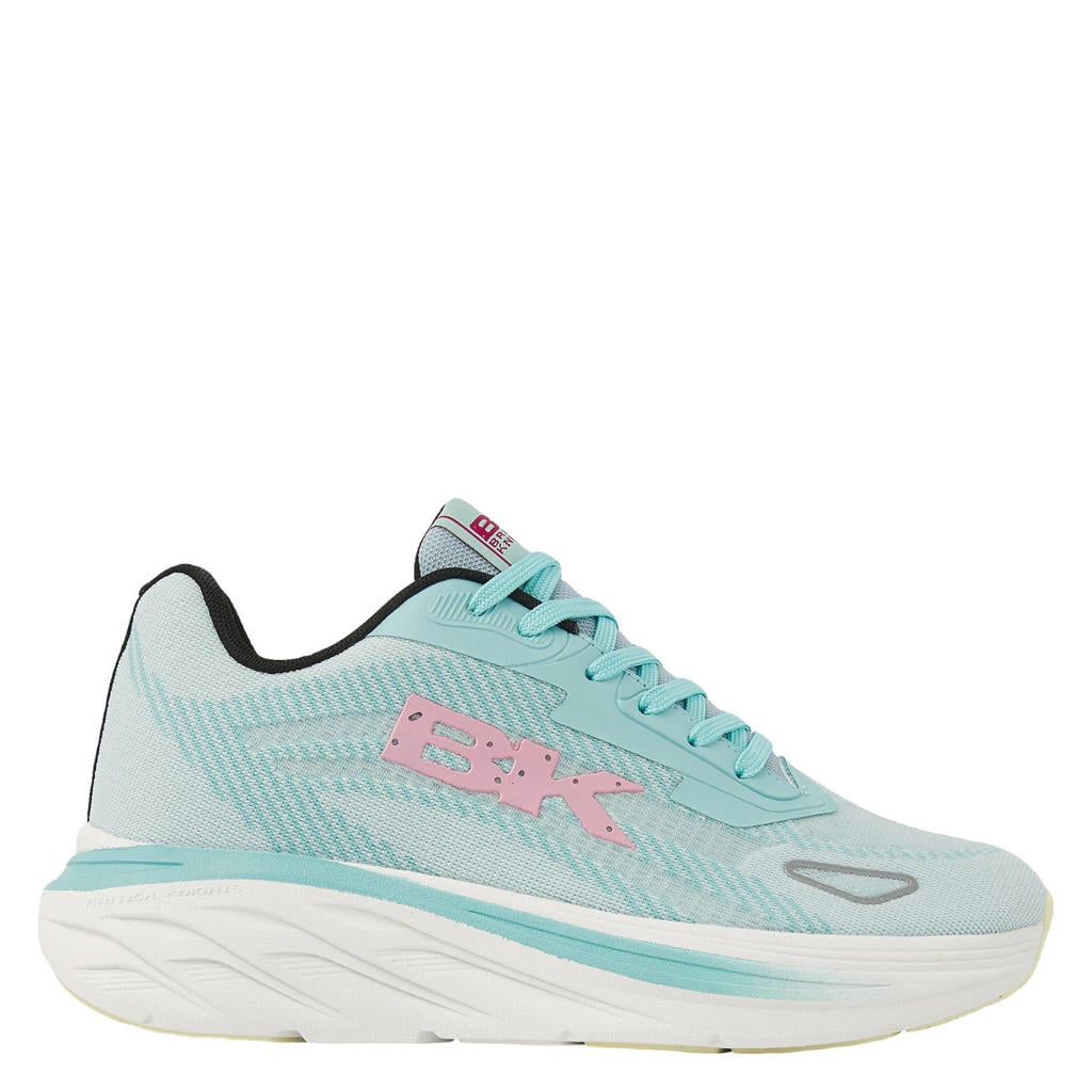 Lichtblauw, roze en witte dames British Knights Surge chunky sneakers van 90% b-knit/10% tpu met veters