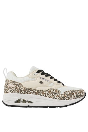 Lennox chunky sneakers wit/beige.bruin