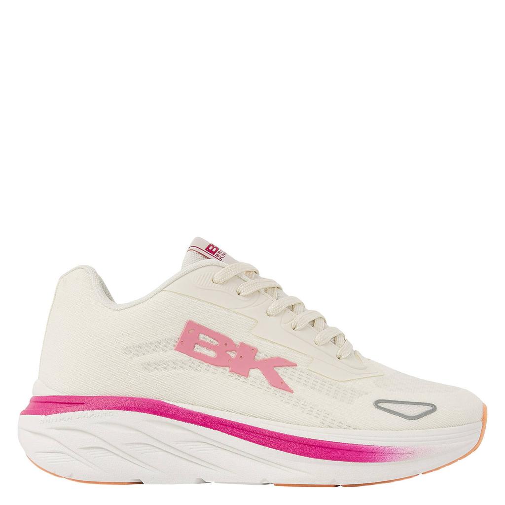 Ecru en roze dames British Knights Surge chunky sneakers van 90% b-knit/10% tpu met veters