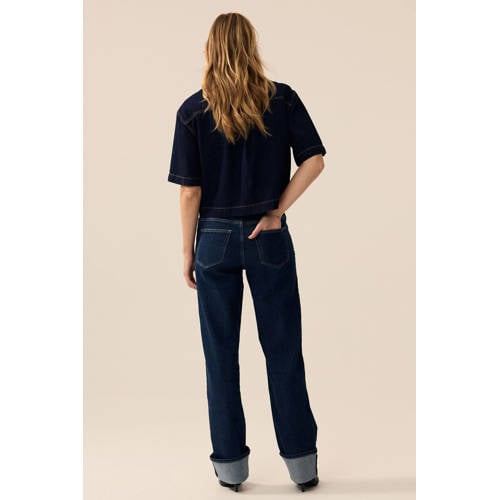 Garcia straight leg jeans dark blue denim afbeelding