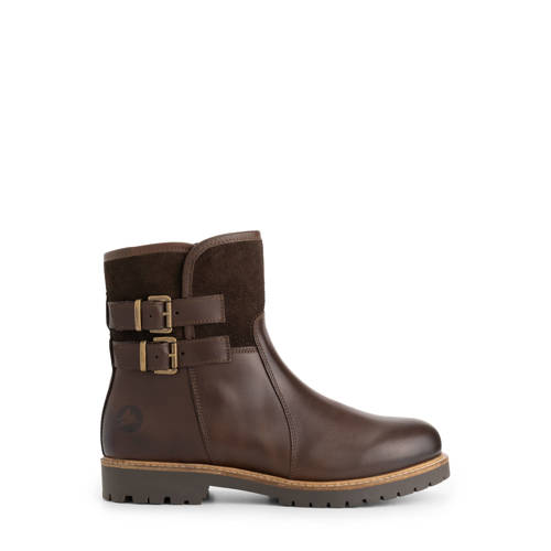 Travelin Elva gevoerde leren enkelboots donkerbruin afbeelding