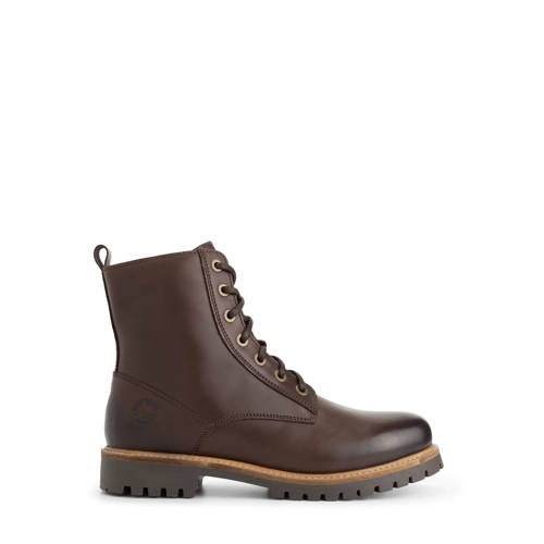 Travelin Kvaloya leren veterboots donkerbruin afbeelding