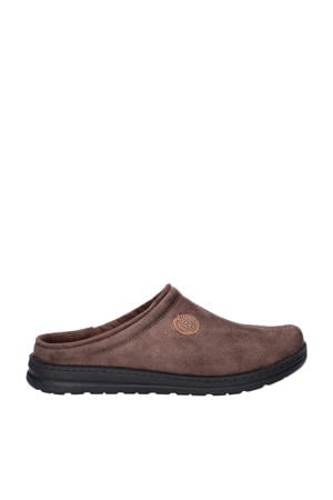 nubuck pantoffels bruin