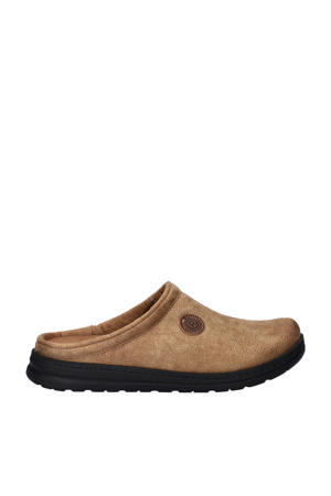 nubuck pantoffels beige