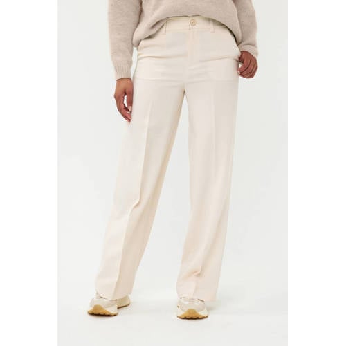 Esqualo wide leg regular waist broek bruin afbeelding