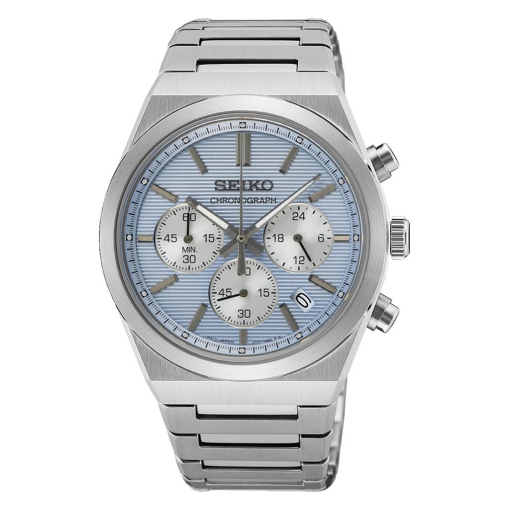 Seiko horloge SSB459P1 zilverkleurig