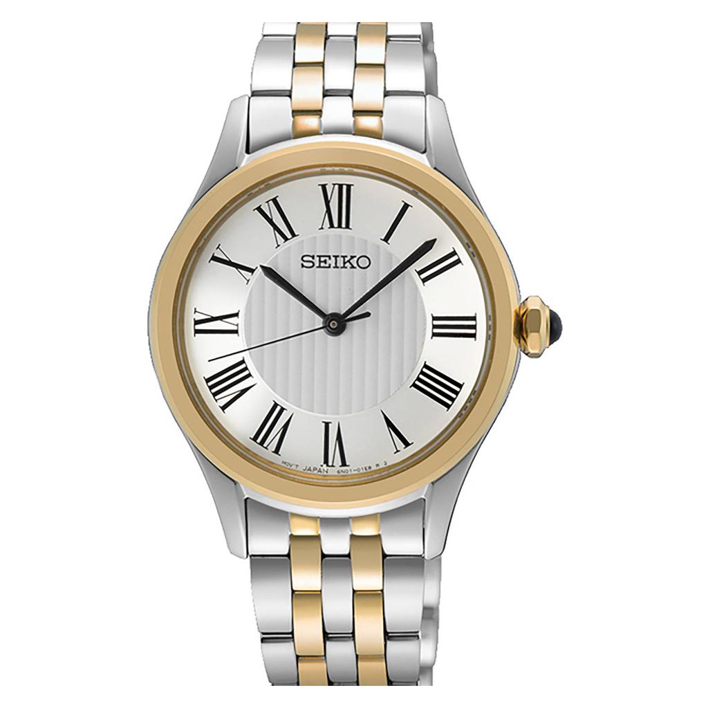 Seiko horloge SUR612P1 zilverkleurig/goudkleurig