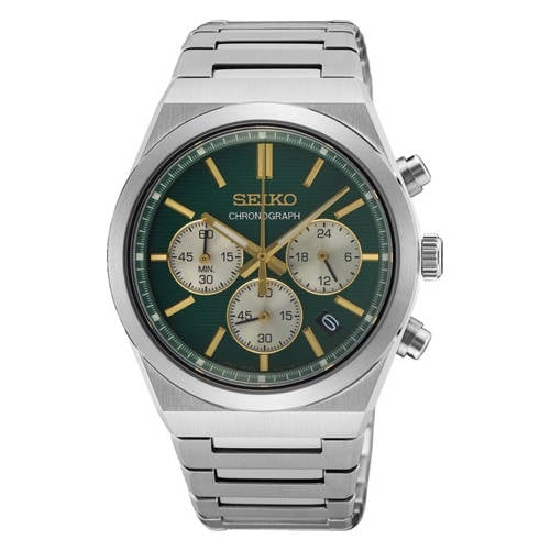 Seiko horloge SSB461P1 zilverkleurig afbeelding