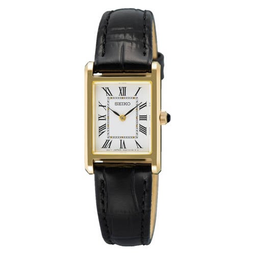 Seiko horloge SWR108P1 zwart/goudkleurig afbeelding