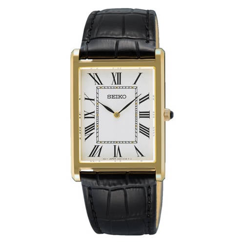 Seiko horloge SWR104P1 zwart/goudkleurig afbeelding