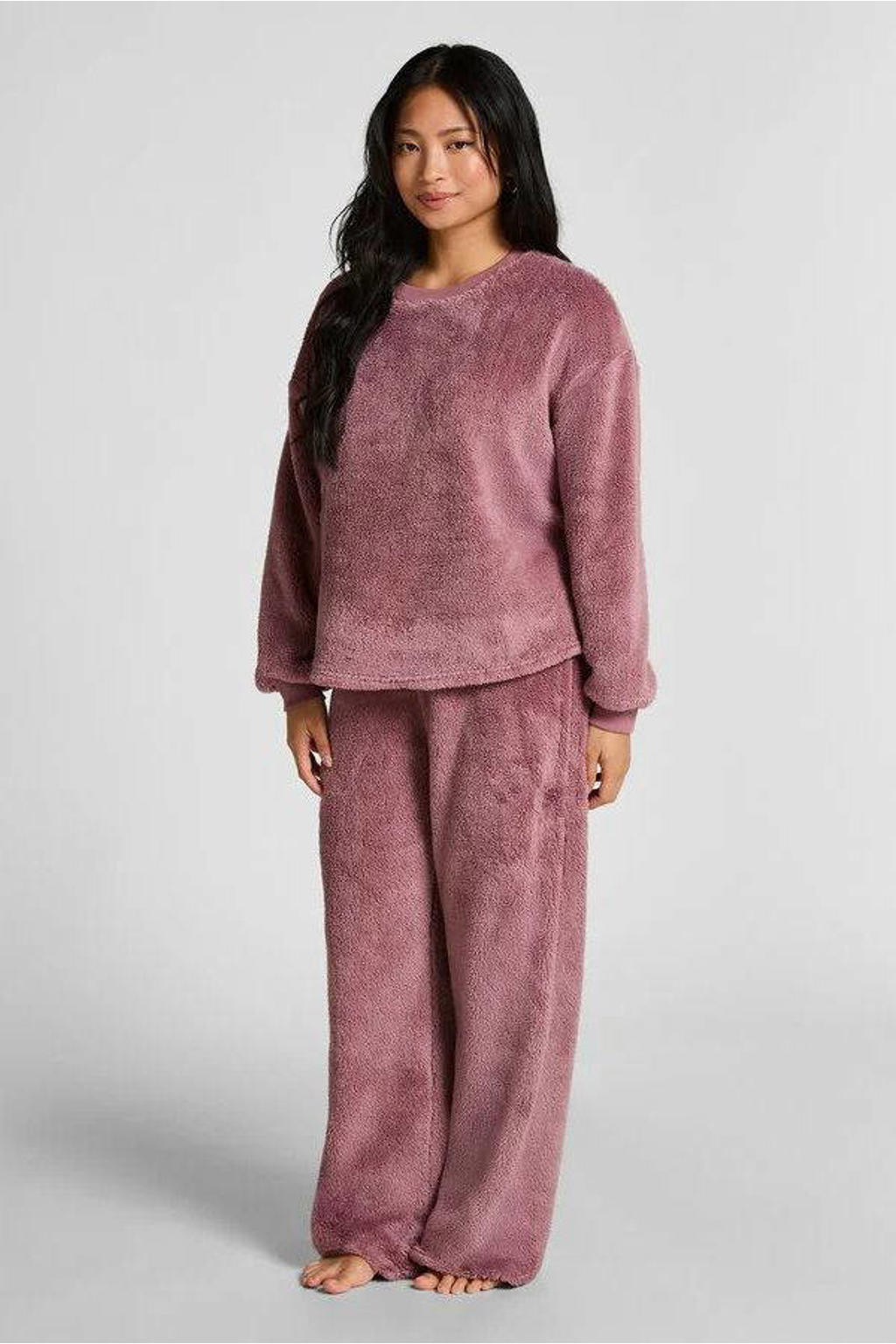 Hunkemöller teddy loungetop oudroze