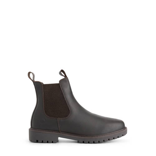 Travelin Sandnes gevoerde leren chelsea boots grijs afbeelding