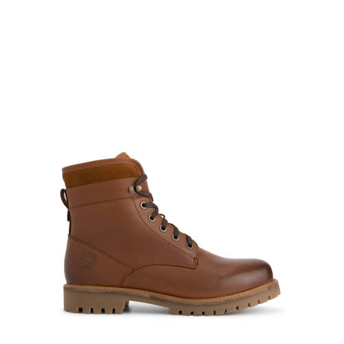 Travelin Karhamn leren veterboots cognac afbeelding