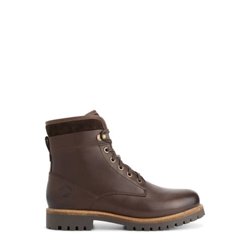 Travelin Karhamn leren veterboots donkerbruin afbeelding